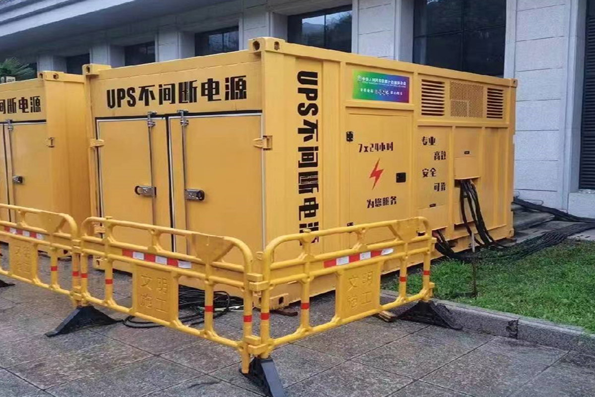 将乐发电机租赁施工现场
